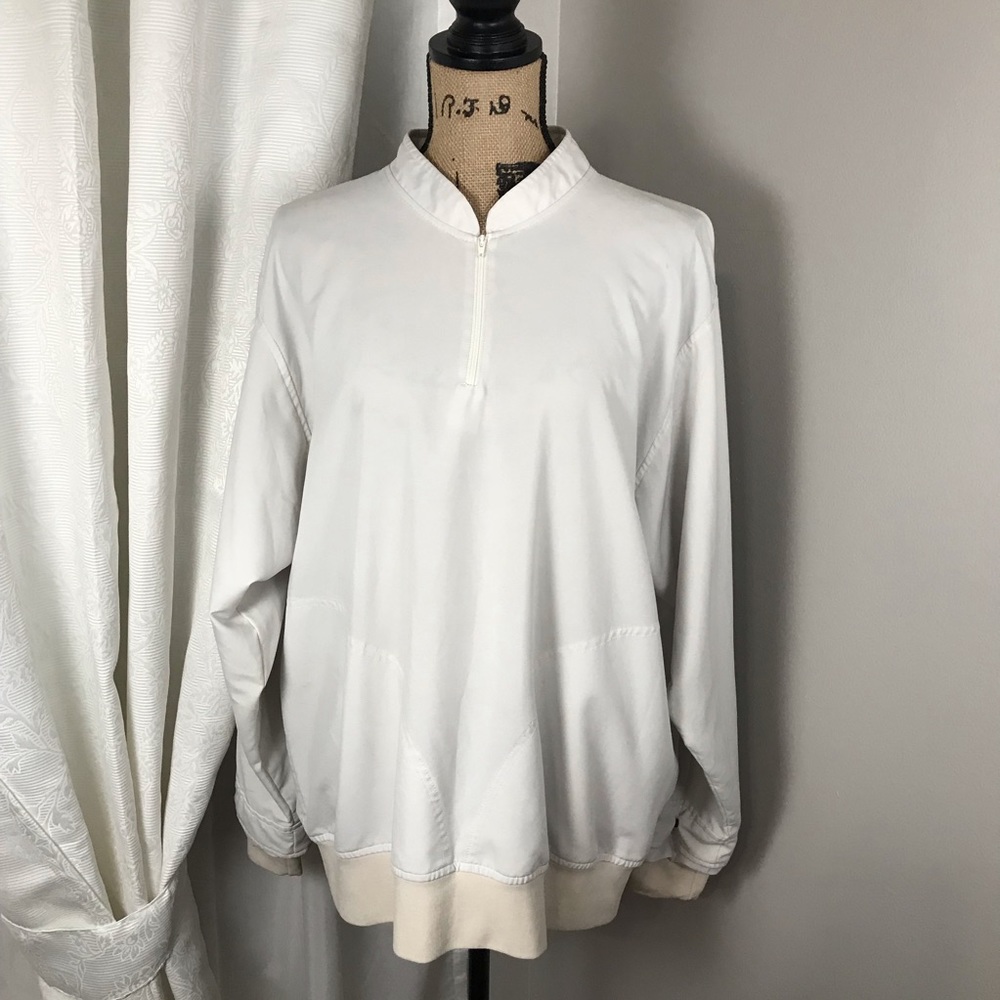 Zero Restriction Golf Outerwear Jacket Beige Lrg